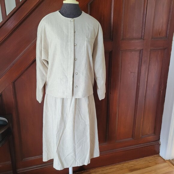 Breckenridge Women's 2-Piece Wool Blend Skirt & Jacket Set - Size 14 - Picture 1 of 9